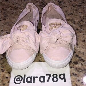 Pink Converse with Large Bow